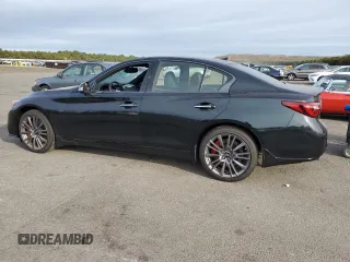 2024 Infiniti Q50 Red Sport 400 with VIN JN1FV7DRXRM680351, listed as a Copart auction lot 72008234 with 462 mi miles and Salvage title. Bid and sale history available at DreamBid. Image 2.