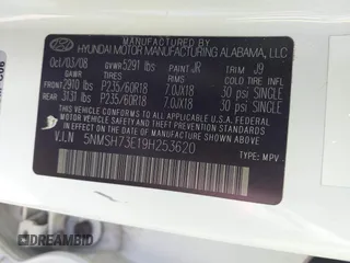 2009 Hyundai Santa Fe SE с VIN 5NMSH73E19H253620, выставлен на аукционе IAAI как лот 41657971 с пробегом 130 672 миль миль и . История ставок и продаж доступна на DreamBid. Изображение 9.