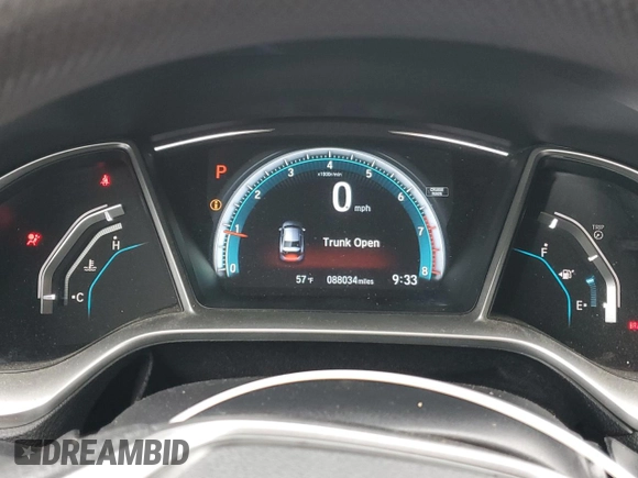 2018 Honda Civic EX with VIN 2HGFC2F77JH519708, listed as a Copart auction lot 50783365 with 88,034 mi miles and Salvage Title. Bid and sale history available at DreamBid. Image 9.