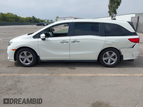 2019 Honda Odyssey EX with VIN 5FNRL6H59KB075219, listed as a IAAI auction lot 42435591 with 51,663 mi miles and . Bid and sale history available at DreamBid. Image 14.