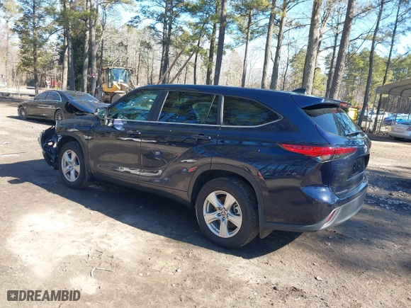 2023 Toyota Highlander L with VIN 5TDKDRBH2PS514850, listed as a IAAI auction lot 41620754 with 21,817 mi miles. Bid and sale history available at carsss.com. Image 3.