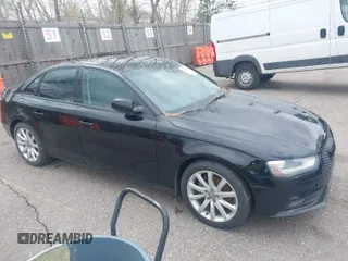 2013 Audi A4 Premium with VIN WAUAFAFL1DN033539, listed as a IAAI auction lot 41936192 with 128,088 mi miles. Bid and sale history available at carsss.com. Image 1.