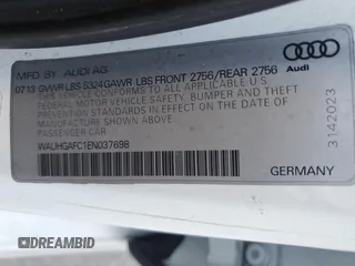 2014 Audi A6 3.0T Prestige with VIN WAUHGAFC1EN037698, listed as a Copart auction lot 45731955 with 128,050 mi miles and Clean Title. Bid and sale history available at carsss.com. Image 13.