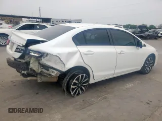 2014 Honda Civic EX-L with VIN 19XFB2F97EE014465, listed as a Copart auction lot 53872845 with 136,719 mi miles and Salvage Title. Bid and sale history available at DreamBid. Image 3.