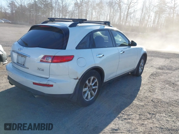 2006 Infiniti FX with VIN JNRAS08W36X204847, listed as a IAAI auction lot 41714334 with Not Provided miles and . Bid and sale history available at DreamBid. Image 4.