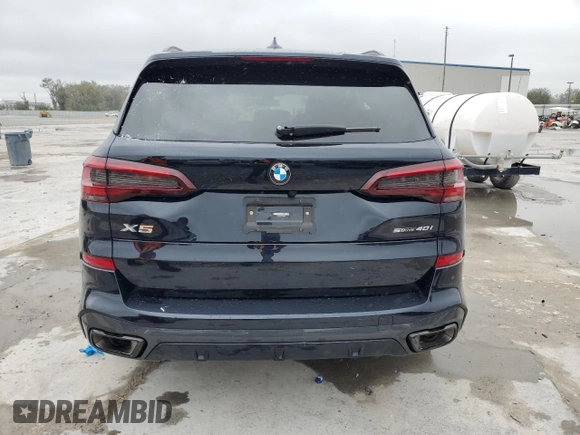 2023 BMW X5 sDrive40i with VIN 5UXCR4C07P9R26891, listed as a Copart auction lot 46105455 with 3,843 mi miles and Salvage Title. Bid and sale history available at carsss.com. Image 6.
