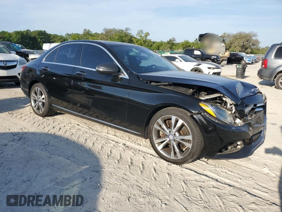 2017 Mercedes-Benz C C 300 with VIN WDDWF4JB6HR241526, listed as a Copart auction lot 53878065 with 86,857 mi miles and Salvage Title. Bid and sale history available at carsss.com. Image 4.