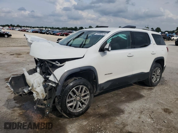 2018 GMC Acadia SLE z VIN 1GKKNSLAXJZ211380, wystawiony jako Copart lot #59950425 z przebiegiem Nie podano mil oraz Szkoda całkowita • Salvage title. Historia ofert i sprzedaży dostępna na DreamBid. Obrazek 1.