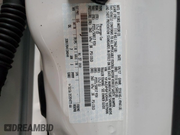 2017 Ford C-Max Energi Titanium with VIN 1FADP5FU0HL107666, listed as a Copart auction lot 68457924 with 103,996 mi miles and Salvage Title. Bid and sale history available at carsss.com. Image 13.