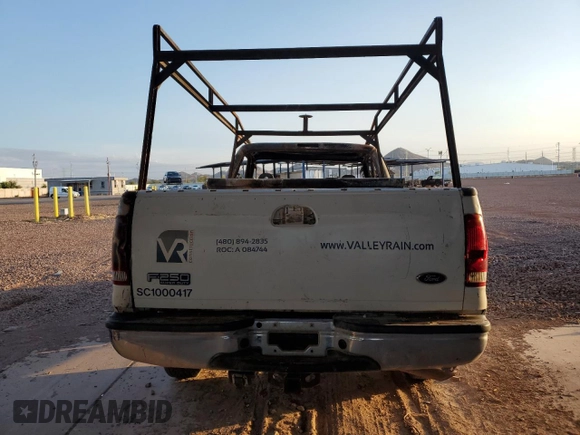 2003 Ford F-250 XL with VIN 3FTNF20L23MB33841, listed as a Copart auction lot 55350945 with Not provided miles and Salvage title. Bid and sale history available at DreamBid. Image 6.