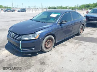 2014 Volkswagen Passat Wolfsburg Ed with VIN 1VWAS7A34EC032338, listed as a IAAI auction lot 42013753 with 116,168 mi miles. Bid and sale history available at carsss.com. Image 2.