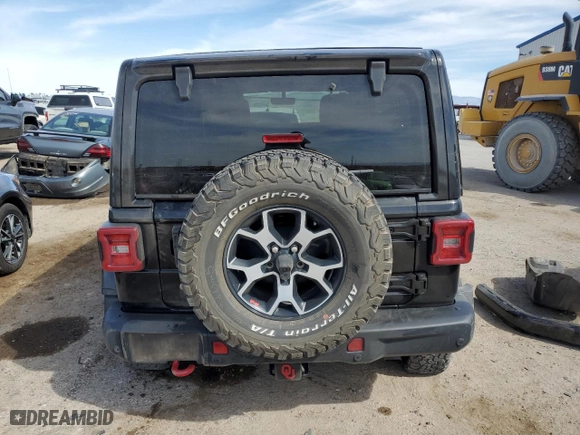 2020 Jeep Wrangler Unlimited Rubicon with VIN 1C4HJXFN8LW126037, listed as a Copart auction lot 50421535 with 52,275 mi miles and Salvage Title. Bid and sale history available at carsss.com. Image 6.