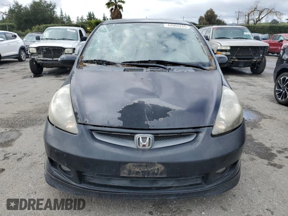 2007 Honda Fit Sport with VIN JHMGD37617S004392, listed as a Copart auction lot 44965225 with 137,896 mi miles and Salvage Title. Bid and sale history available at carsss.com. Image 5.