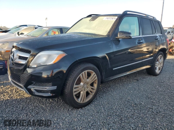 2015 Mercedes-Benz GLK 350 with VIN WDCGG5HB9FG432920, listed as a Copart auction lot 74372924 with 65,178 mi miles and Salvage Title. Bid and sale history available at DreamBid. Image 1.