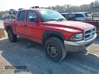 2004 Dodge Dakota SLT with VIN 1D7HG48N14S762131, listed as a IAAI auction lot 41913468 with 275,128 mi miles. Bid and sale history available at carsss.com. Image 1.