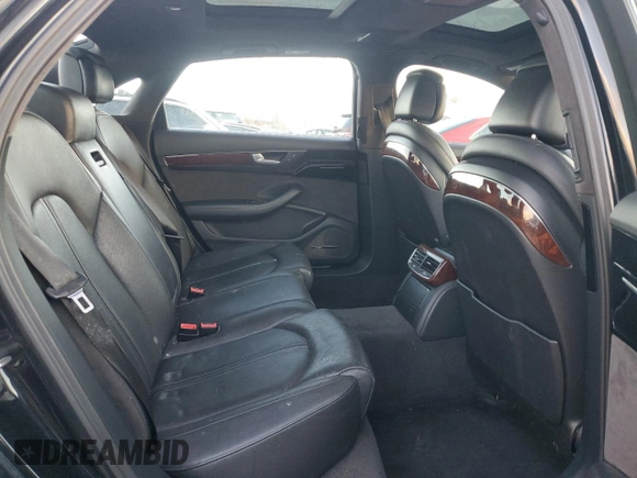 2012 Audi A8 L with VIN WAURVAFDXCN017238, listed as a Copart auction lot 52631965 with 138,162 mi miles and Salvage Title. Bid and sale history available at carsss.com. Image 10.