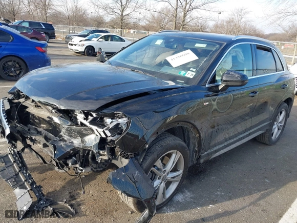 2020 Audi Q3 S line Premium Plus with VIN WA1EECF30L1105527, listed as a IAAI auction lot 41336600 with 48,457 mi miles. Bid and sale history available at carsss.com. Image 13.