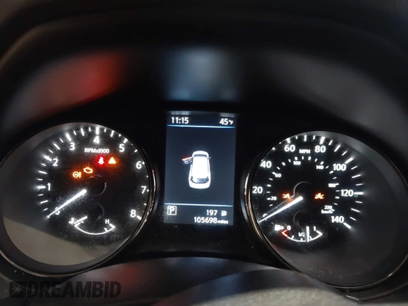 2019 Nissan Rogue SV with VIN JN8AT2MV8KW394025, listed as a IAAI auction lot 41473221 with 105,698 mi miles. Bid and sale history available at carsss.com. Image 7.