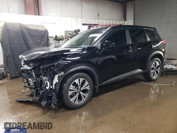 2022 Nissan Rogue SV with VIN 5N1BT3BB8NC717277, listed as a Copart auction lot 46154015 with 28,356 mi miles and Salvage Title. Bid and sale history available at carsss.com. Image 1.