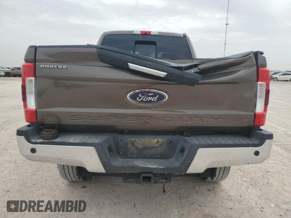 2017 Ford Super Duty F-250 SRW Lariat with VIN 1FT7W2BTXHEC53860, listed as a Copart auction lot 54782825 with 0 mi miles and Salvage Title. Bid and sale history available at carsss.com. Image 6.