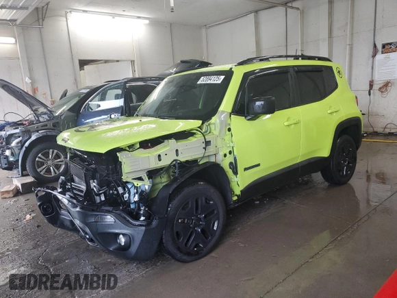 2018 Jeep Renegade Sport with VIN ZACCJBAB8JPH59058, listed as a Copart auction lot 52894125 with 191,622 mi miles and Salvage title. Bid and sale history available at DreamBid. Image 1.