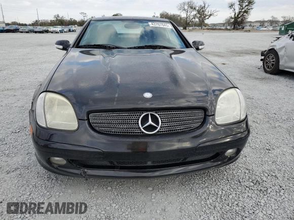 2002 Mercedes-Benz SLK-Class 2.3L Kompressor with VIN WDBKK49F82F266706, listed as a Copart auction lot 43707845 with 53,334 mi miles and Salvage Title. Bid and sale history available at carsss.com. Image 5.