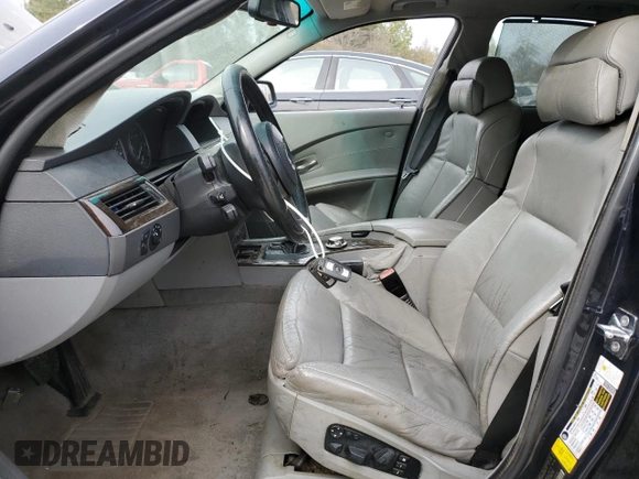 2007 BMW 5 Series 550i with VIN WBANB53537CP03814, listed as a Copart auction lot 47264345 with 203,544 mi miles and Clean Title. Bid and sale history available at DreamBid. Image 7.