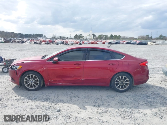 2017 Ford Fusion SE with VIN 3FA6P0HDXHR249811, listed as a IAAI auction lot 41701110 with 93,557 mi miles. Bid and sale history available at carsss.com. Image 14.