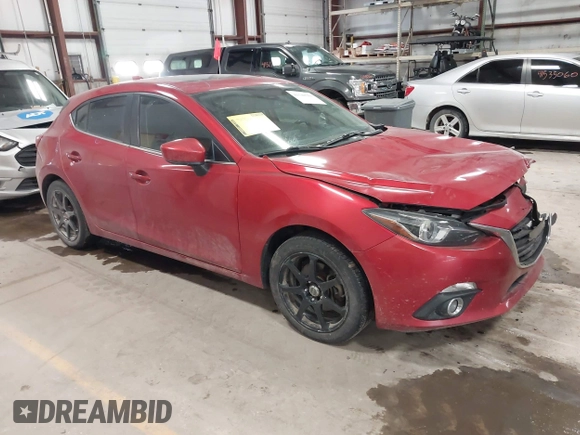 2015 Mazda 3 S Grand Touring with VIN JM1BM1M35F1233107, listed as a IAAI auction lot 41548503 with 141,496 mi miles and . Bid and sale history available at DreamBid. Image 1.