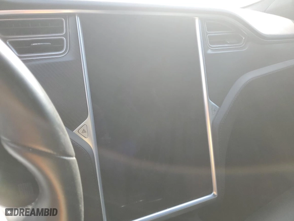 2017 Tesla Model S 100D with VIN 5YJSA1E27HF206144, listed as a Copart auction lot 87453654 with 0 miles and Salvage Title. Bid and sale history available at carsss.com. Image 9.