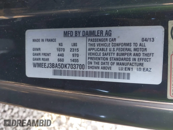 2013 Smart fortwo Pure z VIN WMEEJ3BA5DK703700, wystawiony jako IAAI lot #41431239 z przebiegiem 84 733 mil mil oraz . Historia ofert i sprzedaży dostępna na DreamBid. Obrazek 9.