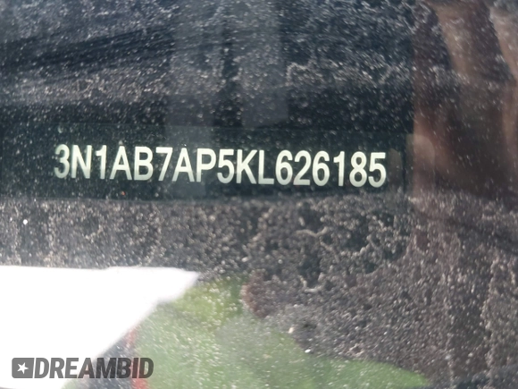 2019 Nissan Sentra SV with VIN 3N1AB7AP5KL626185, listed as a IAAI auction lot 42162530 with Not Provided miles and . Bid and sale history available at DreamBid. Image 9.
