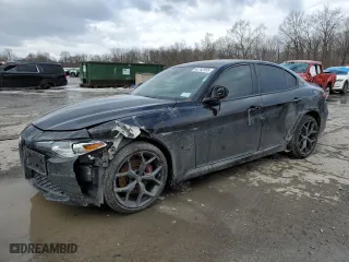 2020 Alfa Romeo Giulia with VIN ZARFANAN2L7633258, listed as a Copart auction lot 42742955 with 0 mi miles and Salvage Title. Bid and sale history available at carsss.com. Image 1.