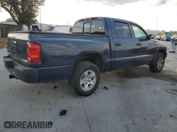 2007 Dodge Dakota SLT with VIN 1D7HE48K97S181024, listed as a Copart auction lot 44244355 with 110,016 mi miles and Salvage Title. Bid and sale history available at DreamBid. Image 3.