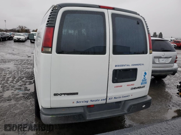2001 Chevrolet Express Cargo with VIN 1GCHG35R911172286, listed as a Copart auction lot 82878993 with Not provided miles and Clean title. Bid and sale history available at DreamBid. Image 6.