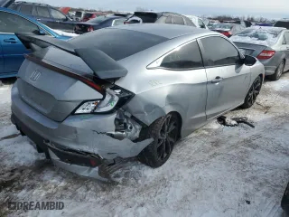 2019 Honda Civic Coupe Sport with VIN 2HGFC4B86KH307569, listed as a Copart auction lot 45582705 with 49,883 mi miles and Salvage Title. Bid and sale history available at carsss.com. Image 3.