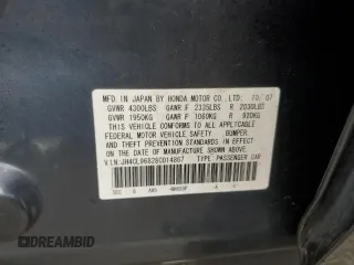 2008 Acura TSX with VIN JH4CL96828C014867, listed as a Copart auction lot 45007535 with 212,607 mi miles and Salvage Title. Bid and sale history available at carsss.com. Image 12.
