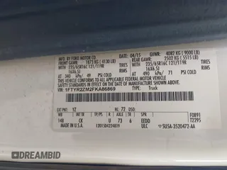 2015 Ford Transit Cargo with VIN 1FTYR2ZM2FKA86869, listed as a IAAI auction lot 42635477 with 14,695 mi miles and . Bid and sale history available at DreamBid. Image 9.