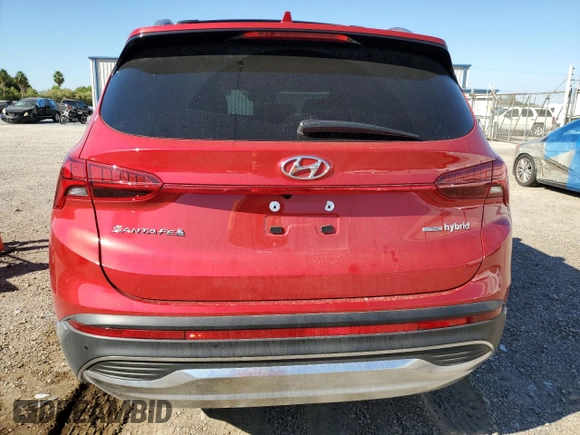 2023 Hyundai Santa Fe Hybrid Limited with VIN 5NMS5DA10PH012443, listed as a Copart auction lot 76471194 with 7,240 mi miles and Salvage Title. Bid and sale history available at carsss.com. Image 6.