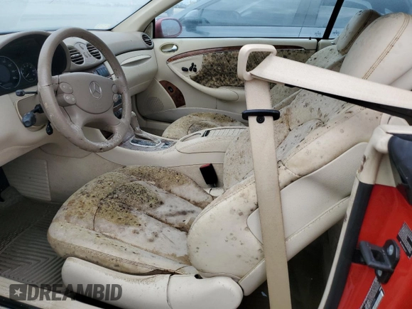 2008 Mercedes-Benz CLK 350 with VIN WDBTK56F78F241254, listed as a Copart auction lot 76552434 with Not Provided miles and Salvage Title. Bid and sale history available at DreamBid. Image 7.
