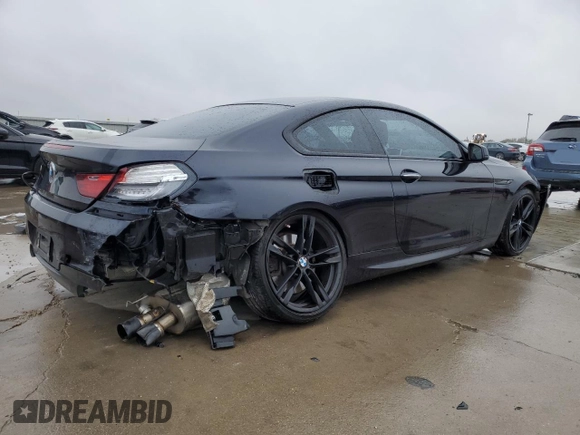 2013 BMW 6 Series 650i with VIN WBAYM9C58DDW20061, listed as a Copart auction lot 83113314 with 75,500 mi miles and Salvage Title. Bid and sale history available at carsss.com. Image 3.