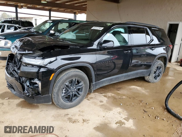 2022 Chevrolet Traverse LS with VIN 1GNEVFKW0NJ163476, listed as a Copart auction lot 48157244 with 49,960 mi miles and Salvage Title. Bid and sale history available at carsss.com. Image 1.