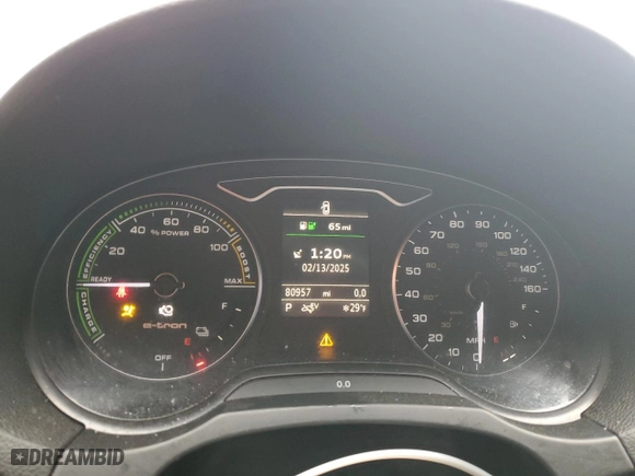 2016 Audi A3 e-tron Premium with VIN WAUUPBFF9GA144393, listed as a Copart auction lot 44916225 with NaN miles and Salvage Title. Bid and sale history available at carsss.com. Image 9.
