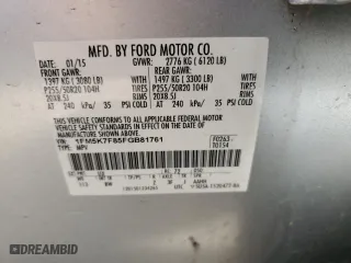 2015 Ford Explorer Limited with VIN 1FM5K7F85FGB81761, listed as a Copart auction lot 49302135 with 134,317 mi miles and Non Repairable. Bid and sale history available at carsss.com. Image 13.