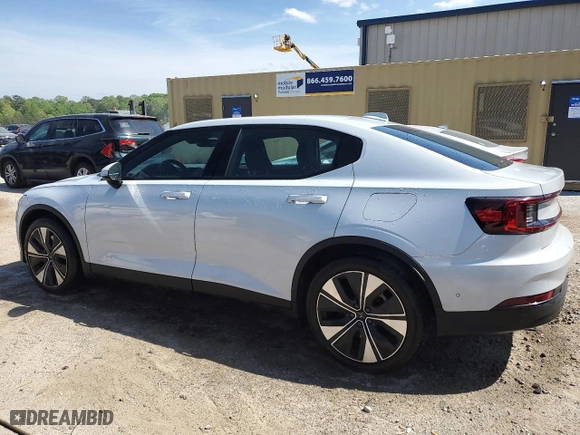 2023 Polestar 2 with VIN YSMEG3KA7PL157109, listed as a Copart auction lot 53886105 with 62,222 mi miles and Clean Title. Bid and sale history available at carsss.com. Image 2.