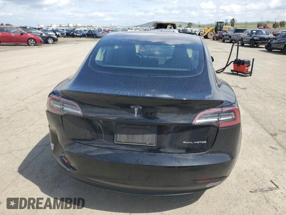 2018 Tesla Model 3 Long Range Battery with VIN 5YJ3E1EB1JF186827, listed as a Copart auction lot 51179535 with 53,649 mi miles and Salvage Title. Bid and sale history available at DreamBid. Image 6.
