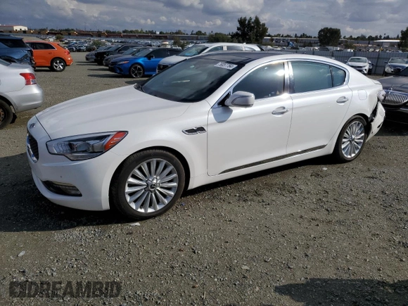 2015 Kia K900 Luxury with VIN KNALW4D43F6021136, listed as a Copart auction lot 79057764 with 60,959 mi miles and Salvage Title. Bid and sale history available at carsss.com. Image 1.