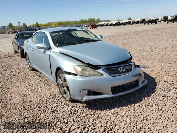 2010 Lexus IS 250 C with VIN JTHFF2C28A2513695, listed as a Copart auction lot 53727825 with 47,955 mi miles and Salvage title. Bid and sale history available at DreamBid. Image 4.