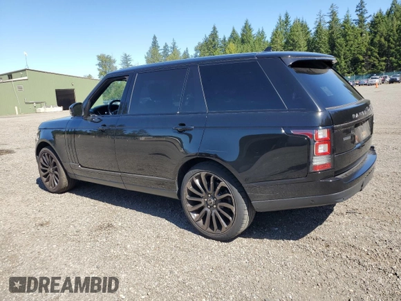 2015 Land Rover Range Rover Supercharged with VIN SALGS3TF3FA213286, listed as a Copart auction lot 63522135 with 98,511 mi miles and Salvage title. Bid and sale history available at DreamBid. Image 2.