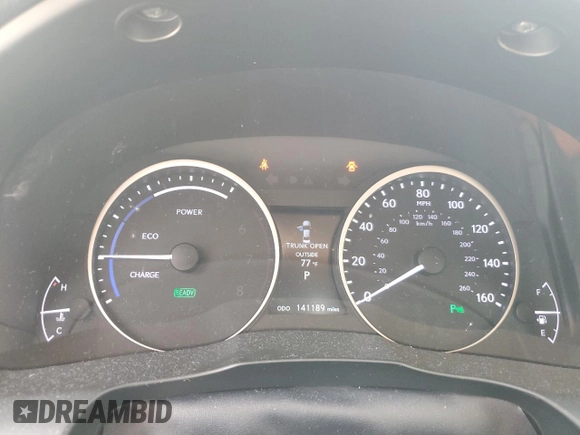 2013 Lexus ES 300h Hybrid with VIN JTHBW1GG2D2030271, listed as a Copart auction lot 48365905 with 141,189 mi miles and Salvage Title. Bid and sale history available at carsss.com. Image 9.